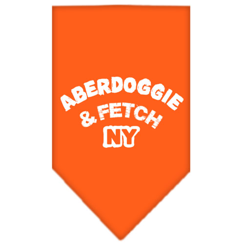 Aberdoggie NY Screen Print Bandana Orange Small